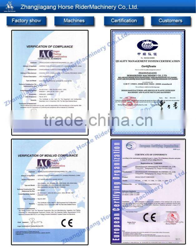 High output Single Wall PE PVC Corrugated Pipe Machine / Plastic single wall corrugated pipe extruder machine