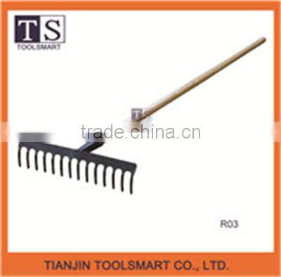garden rake with long handle steel rake leaf rake