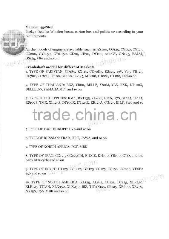 CG125/150 Motorcycle Crankshaft