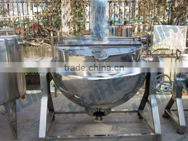Hot natural gas heating jacketed mixng kettle
