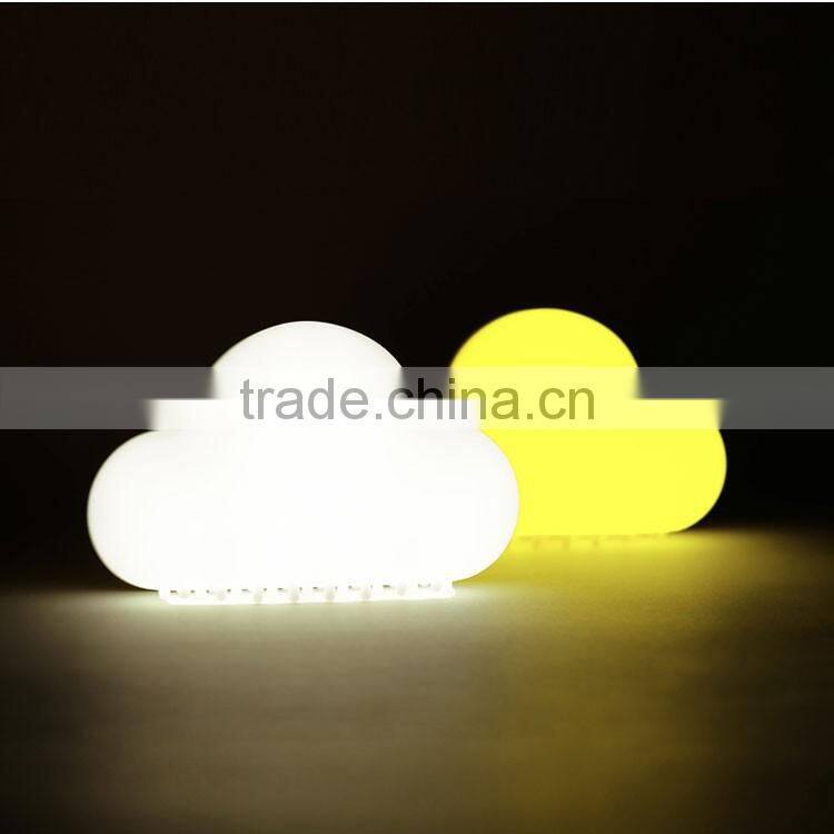Promotion White Kids Baby Bed Living room Hallway sound sensor voice control USB LED cloud Lamp Night Light