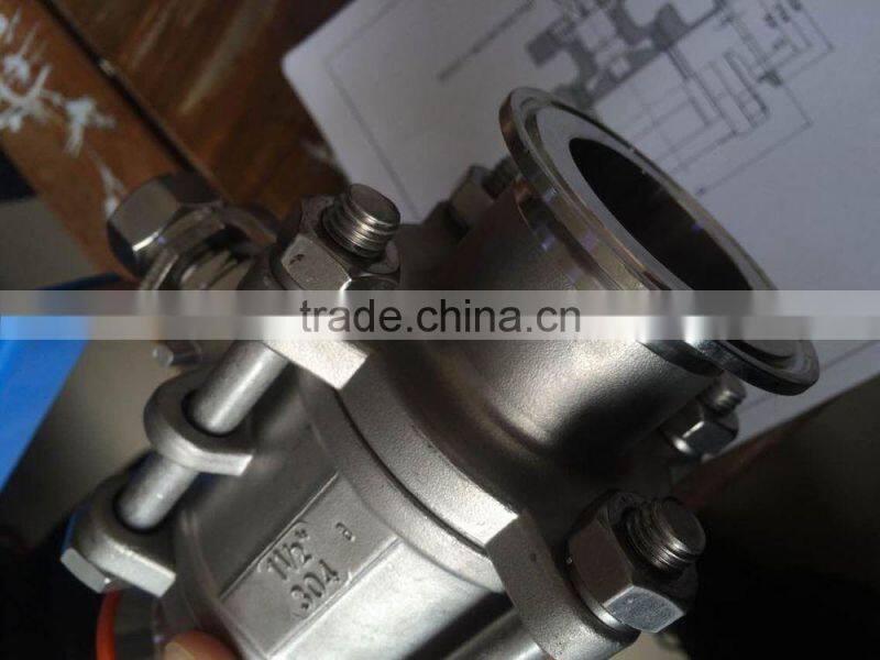 3-piece stainless steel 2 inch ball valve