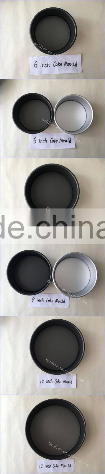 Non-stick removable round birthday cake mold alloy mould