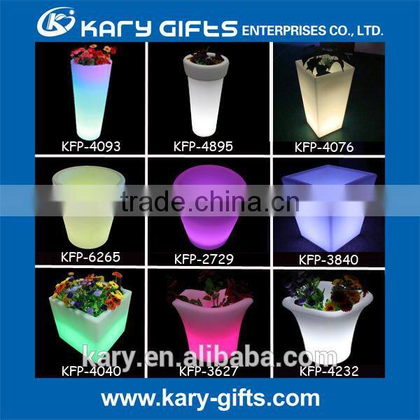 Rechargeable plastic LED Illuminated Flower Pot Light led ice bucket led furniture