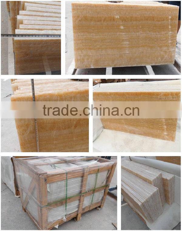 Natural honey yellow onyx tile