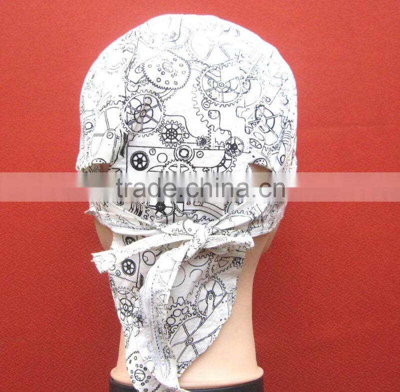 Custom Breathable cotton Bandana Hat Running Sun Hat