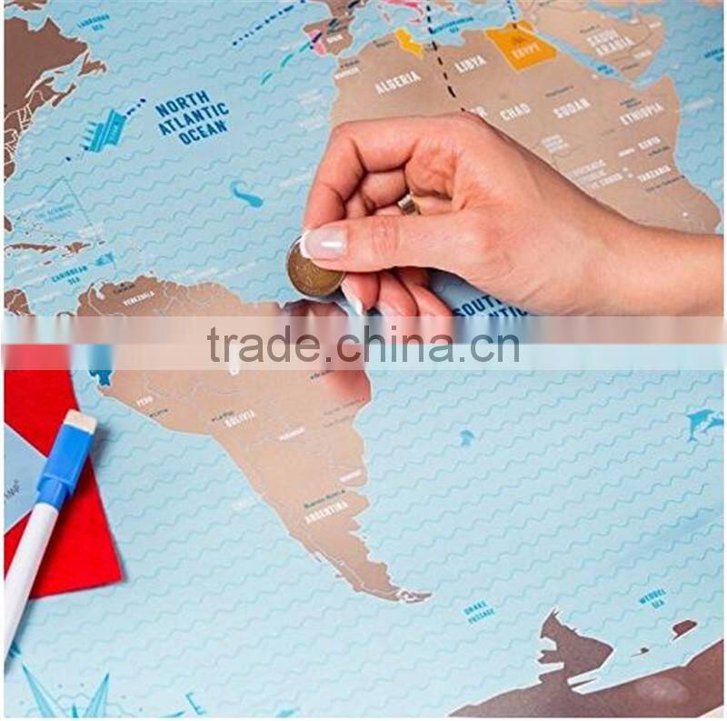Scratchable Off World Map Large Places I've Been World Travel Map Great Scratchable World Map Gift For Any Traveller
