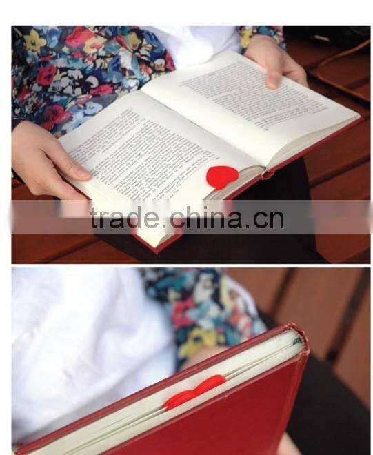B003 Korea lovely soft fancy peach heart shaped custom bookmark