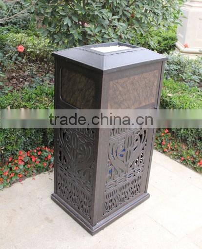 Arlau aluminum alloy shopping mall trash can
