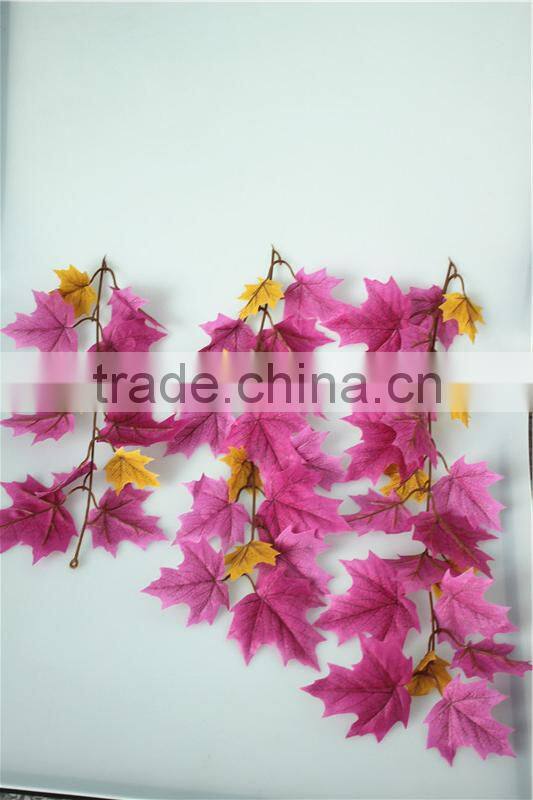 Home curtain gardens edging christmas decorative 1ft to 2ft or 30cm to 60cm artificial silk hanging maple branches EFYZ08 0601