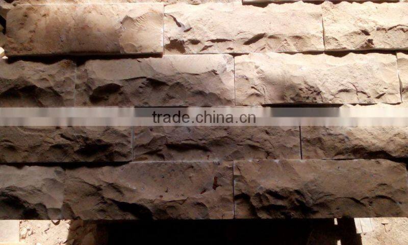 Yellow limestone mushroom wall decoration stone