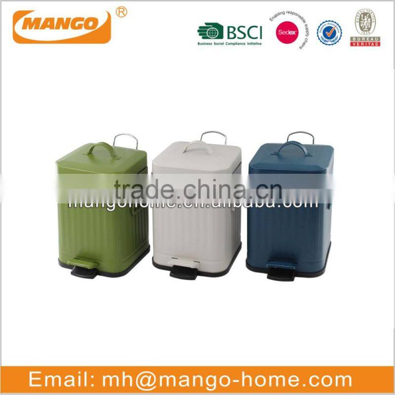 Round Metal Table Mini Trash Can