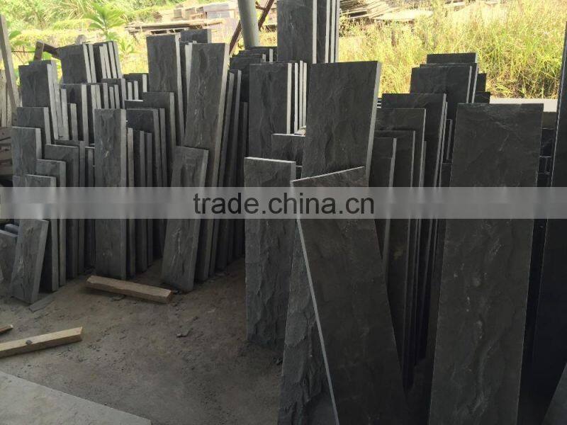 Mushroom Finished Tile Dark Grey Basalt Tiles Antique Black Basalt Wall Tiles