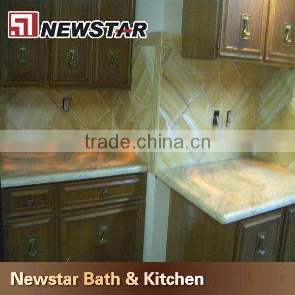 yellow onyx bathroom tile&vanity top