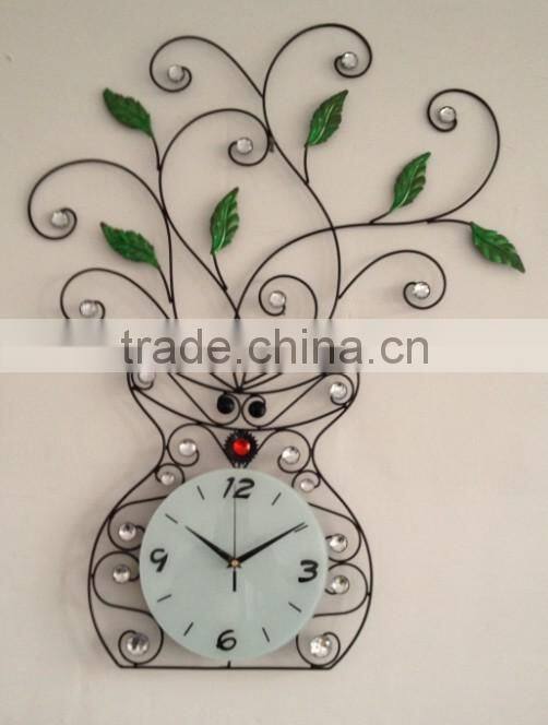 Vase decoration Wall Clock High Quality(GZH-64) Wholesale