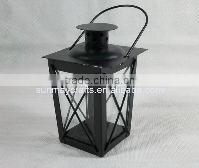 antique metal lantern with led candle outdoor decorative metal latnern