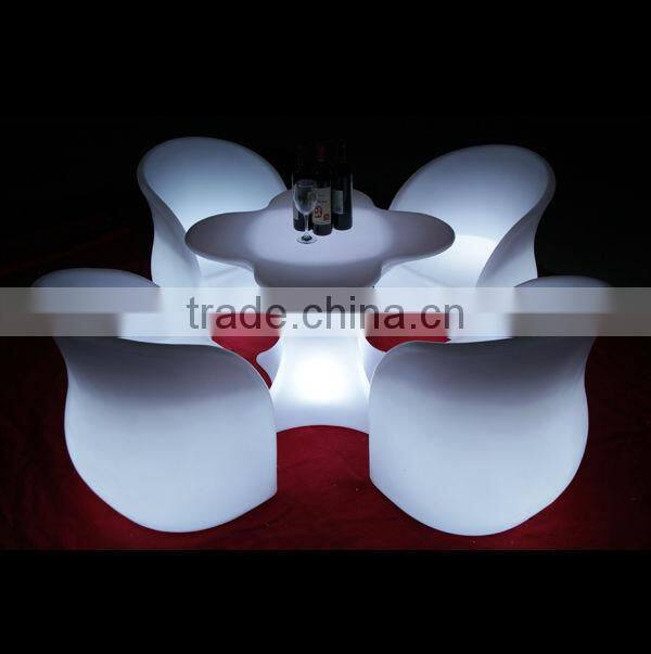 Interior decorator flower lounge chair with led light and IR remote control
