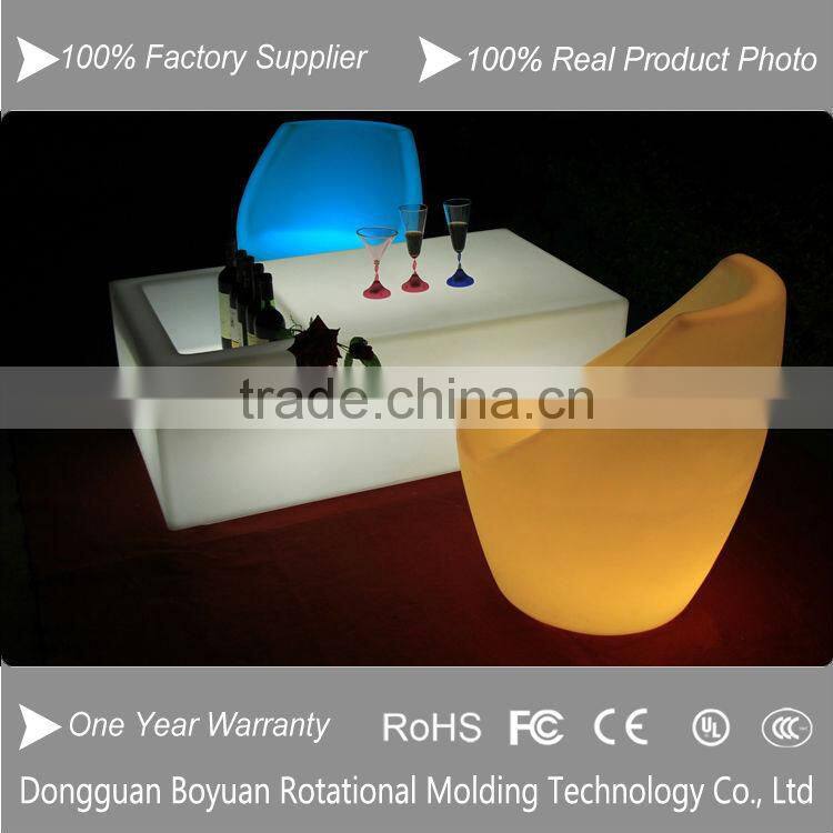 Led home bar furniture/ outdoor ice cooler table/led wine table