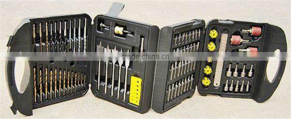 118PCS Metric & SAE Drills & Bits Set(HSS twist drill bits/masonry drill bits/wood working drill)