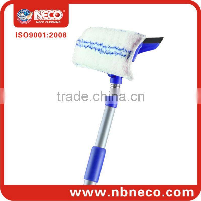 Spring adjusted head window cleaner