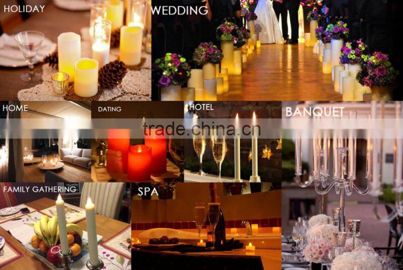 S/3 Battery Powered Dancing Flame LED Wax Candles Moving Flame LED Candles