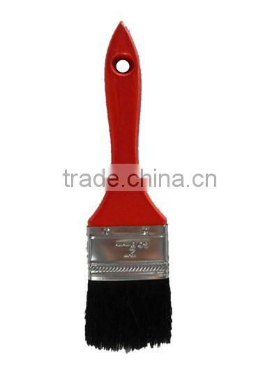 Paint brush black bristle brush with wooden handle