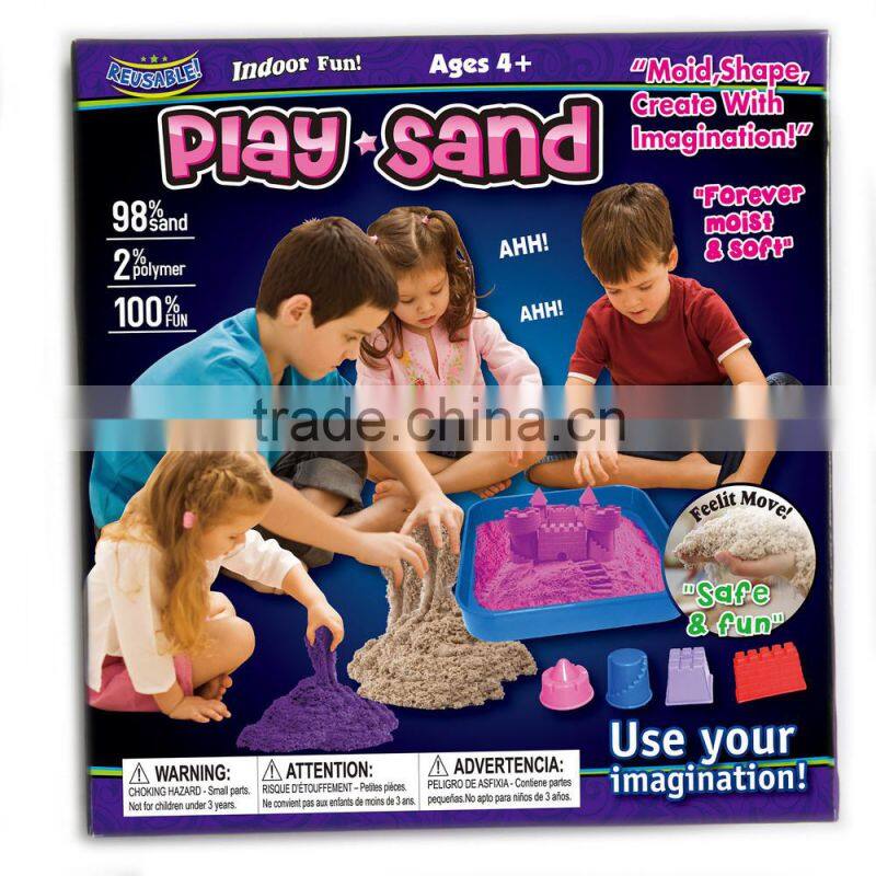 2015 play sand with The 6 pcs castle sand Molds !