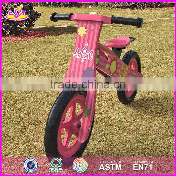 2017 Best design original work pink balance wooden kids bikes for sale W16C179