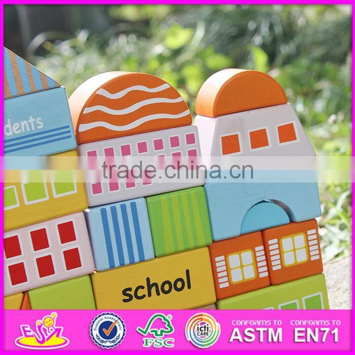 2017 new design 25 pieces educational toys children wooden blocks W13A122