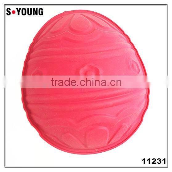11231 color egg shaped silicone cake mold