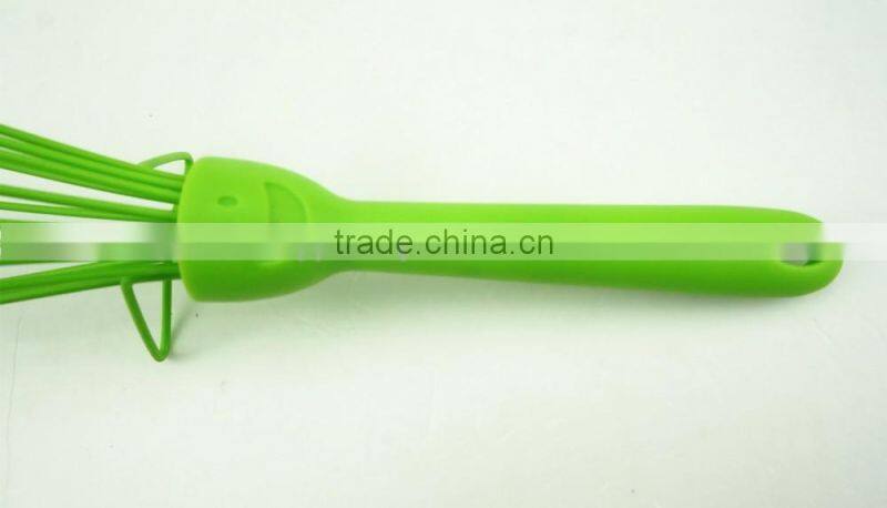 13015 silicone kitchenware egg whisk with pp handle with holder