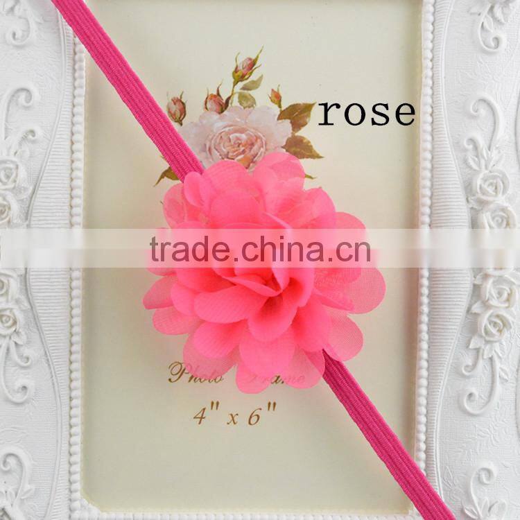2015 Girl's Head Accessories Turban Headband Baby Flower Elastic Hairband Daisy Flower Lace Headband For Kids