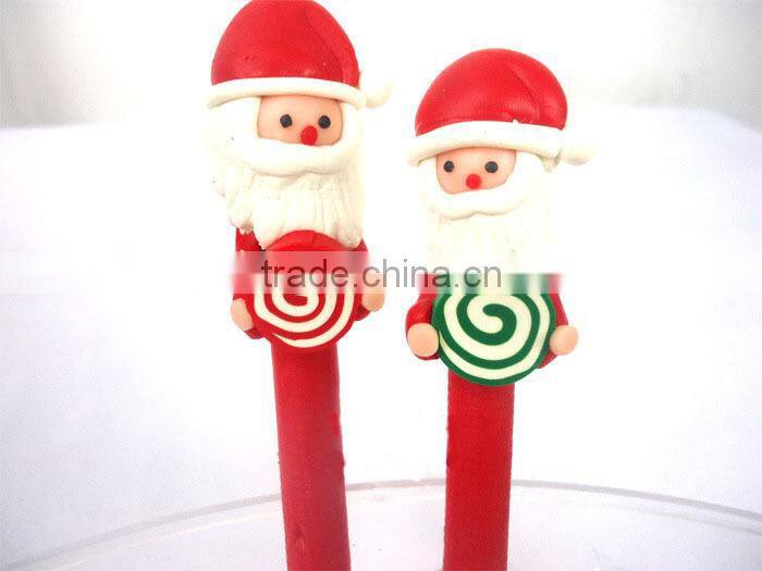 New Design Christmas Polymer Clay Pen Wholesale Can Custom Logo Promotional Ballpoint Pen Cheap Polymer Clay Pen Christmas Gifts