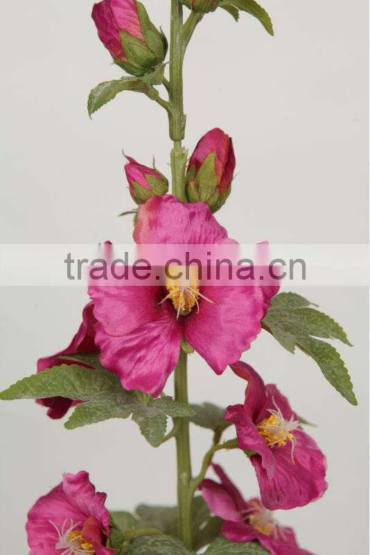 hot artificial hollyhock flower 27776SN