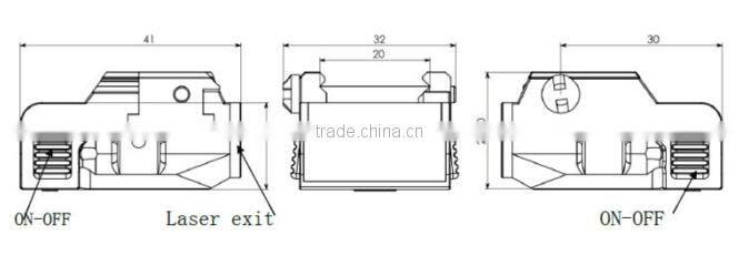 New Improved Design Tactical Sub compact rechargeable pistol green laser sight with tail pad switch