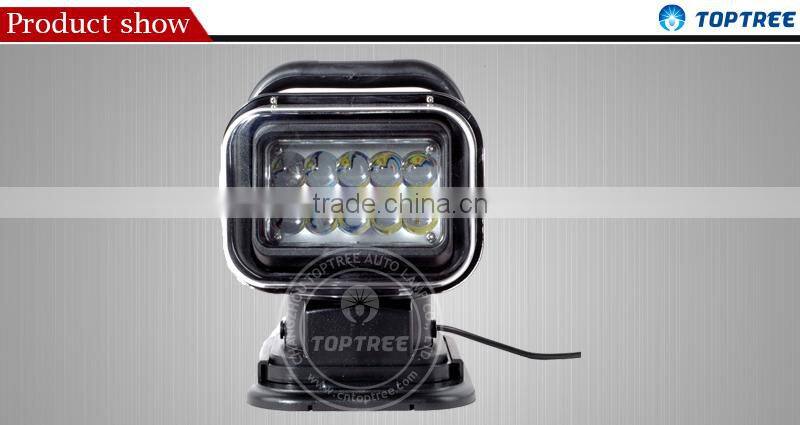 Marine 5W led spotlight, auto car LED spot lights 50W remote control spot light 12v