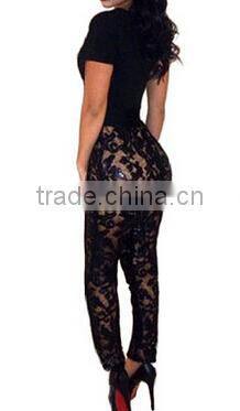 Sexy elegant deep V neck sleeveless red short rompers womens jumpsuit