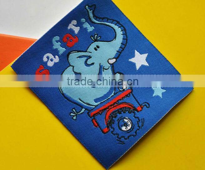 2017 High density woven label for clothing, satin damask woven label