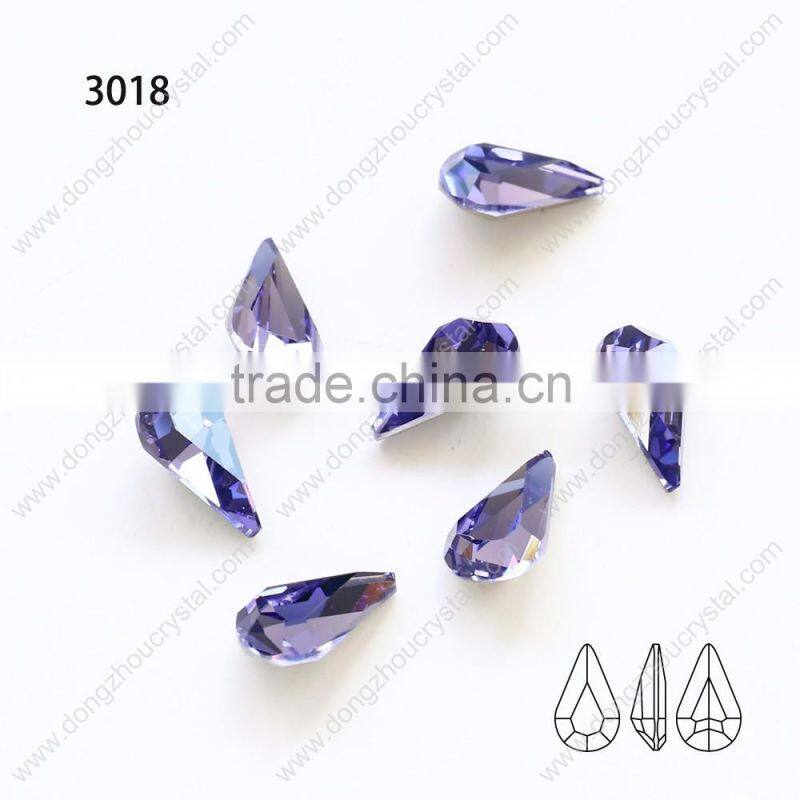 Point back tear/water drop shape crystal rhinstone Crystal fancy stone for Wedding Dress