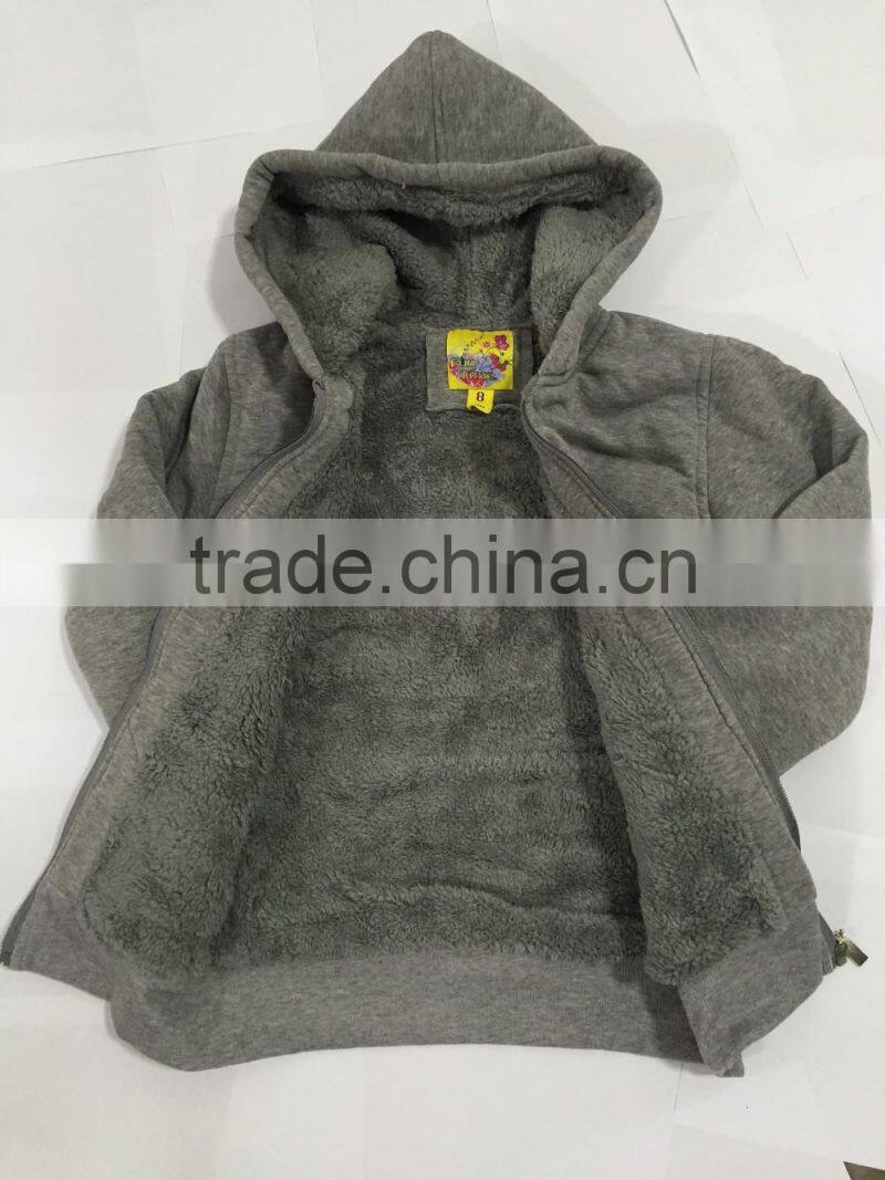 China supplier custom polyester fleece fabric boy plain jacket