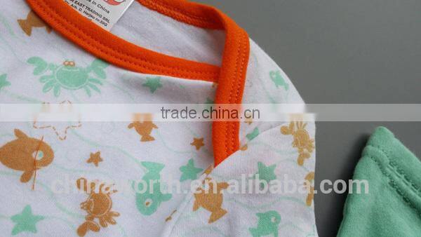 2015 boy 100% cotton baby jumper set baby long romper newborn baby clothes