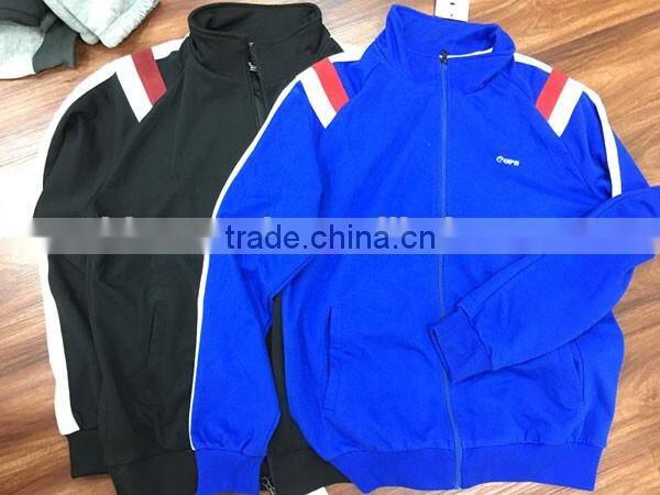 sportwear zipper mercerized velvet jacket stock lot