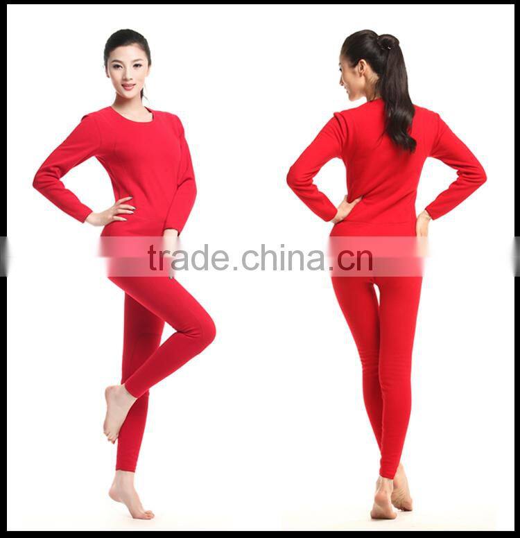 Top Brand High Quality Winter Warm Wool Thermal Underwear Set Men And Ladies Long Johns