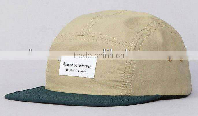 Custom two tone 5 panel hat sewing pattern