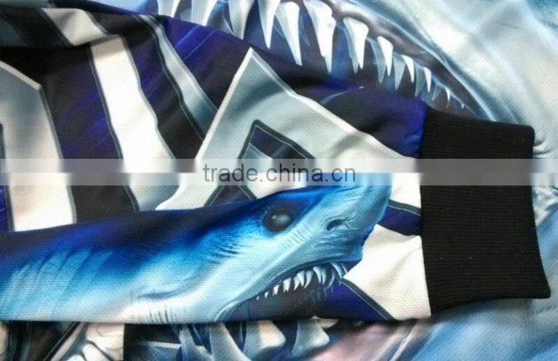 2016 new style design sublimation fishing shirt in Italy 100%polyester mesh fabric