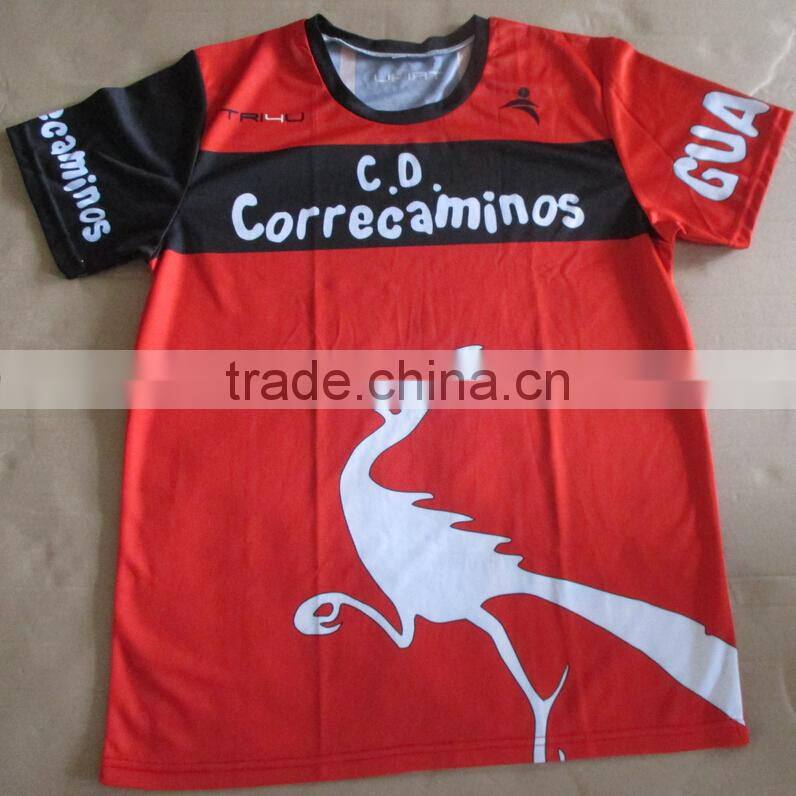 Custom Sublimation printing mens sports running t shirt