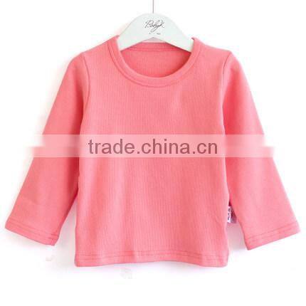 Baby clothing cotton t shirt plain long sleeve kids tshirt high quality t shirt for children