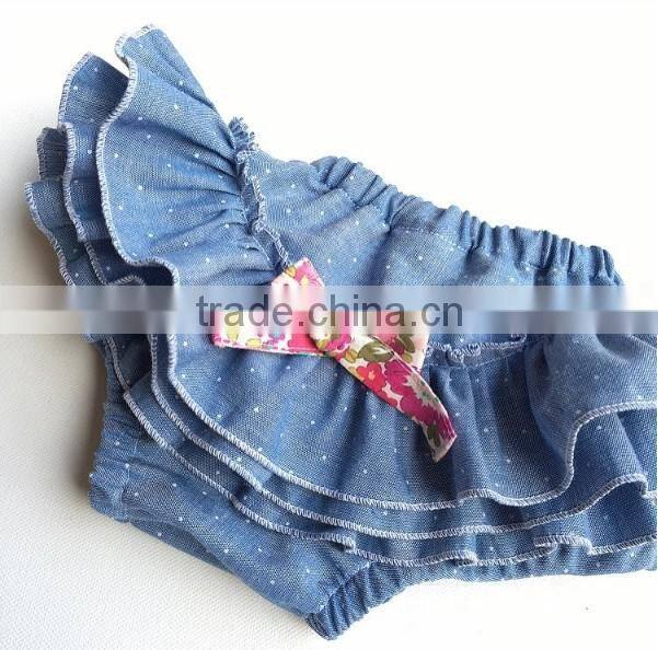 Khaki Linen Ruffle Pants 3 Layers Ruffle Baby Trousers 2 Year Old Girl Pants