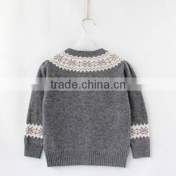 Girls snowflake pattern knitted christmas sweater