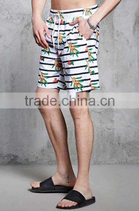 Full sublimation hawaii flower print boards shorts for man